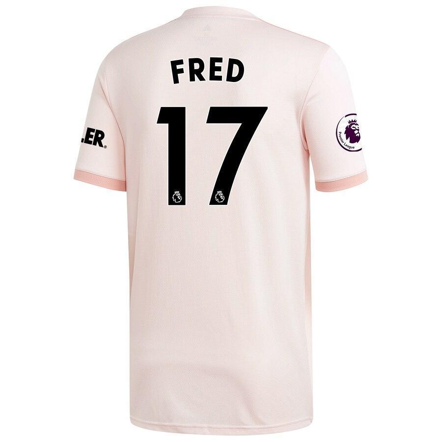 Fred Manchester United adidas 18/19 Away Replica Jersey – Coral