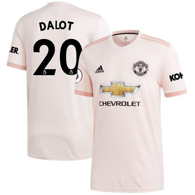Diogo Dalot Manchester United adidas 18/19 Away Replica Jersey – Coral