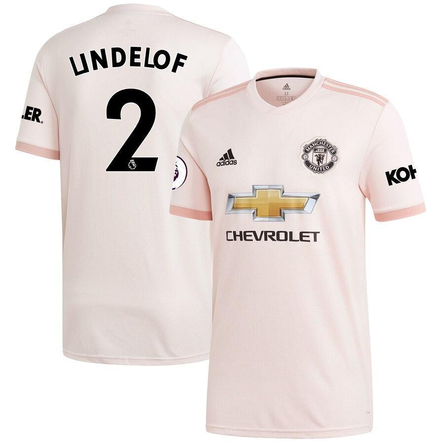 Victor Lindelof Manchester United adidas 18/19 Away Replica Jersey – Coral