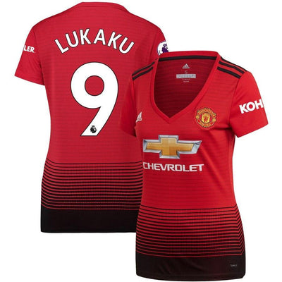 Romelu Lukaku Manchester United adidas Women's 18/19 Home Replica Jersey – Red