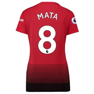 Juan Mata Manchester United adidas Women's 18/19 Home Replica Jersey – Red