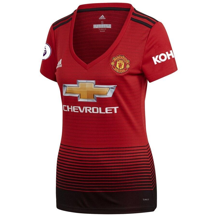 Paul Pogba Manchester United adidas Women's 18/19 Home Replica Jersey – Red