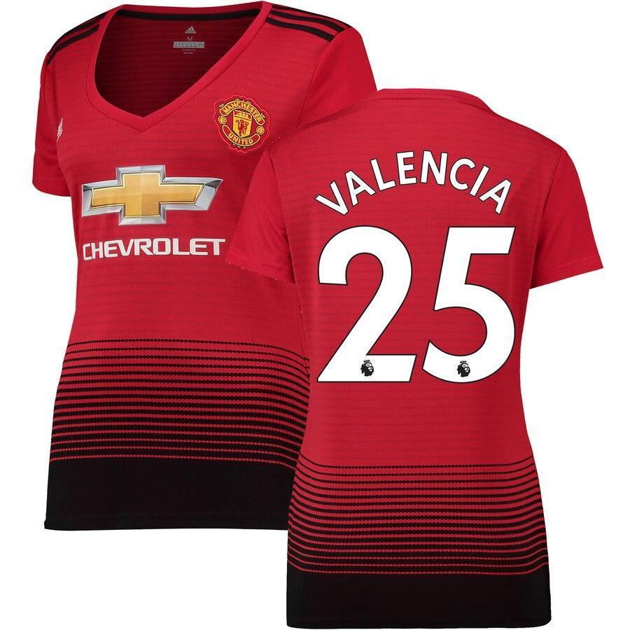 Antonio Valencia Manchester United adidas Women's 18/19 Home Replica Jersey – Red