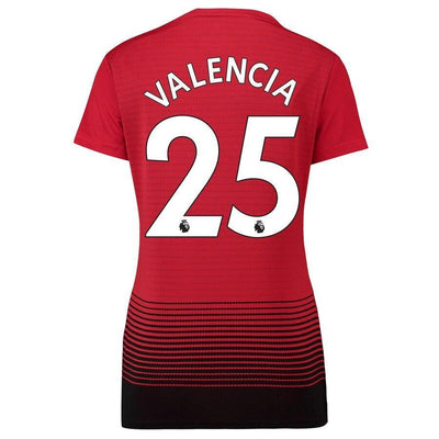 Antonio Valencia Manchester United adidas Women's 18/19 Home Replica Jersey – Red