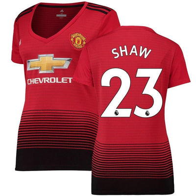 Luke Shaw Manchester United adidas Women's 18/19 Home Replica Jersey – Red