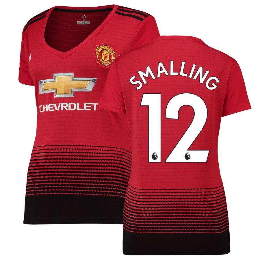 Chris Smalling Manchester United adidas Women's 18/19 Home Replica Jersey – Red