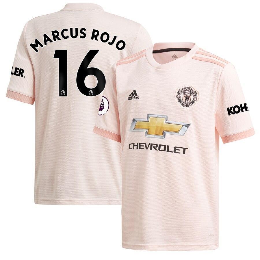 Marcos Rojo Manchester United adidas 18/19 Away Authentic Jersey – Coral