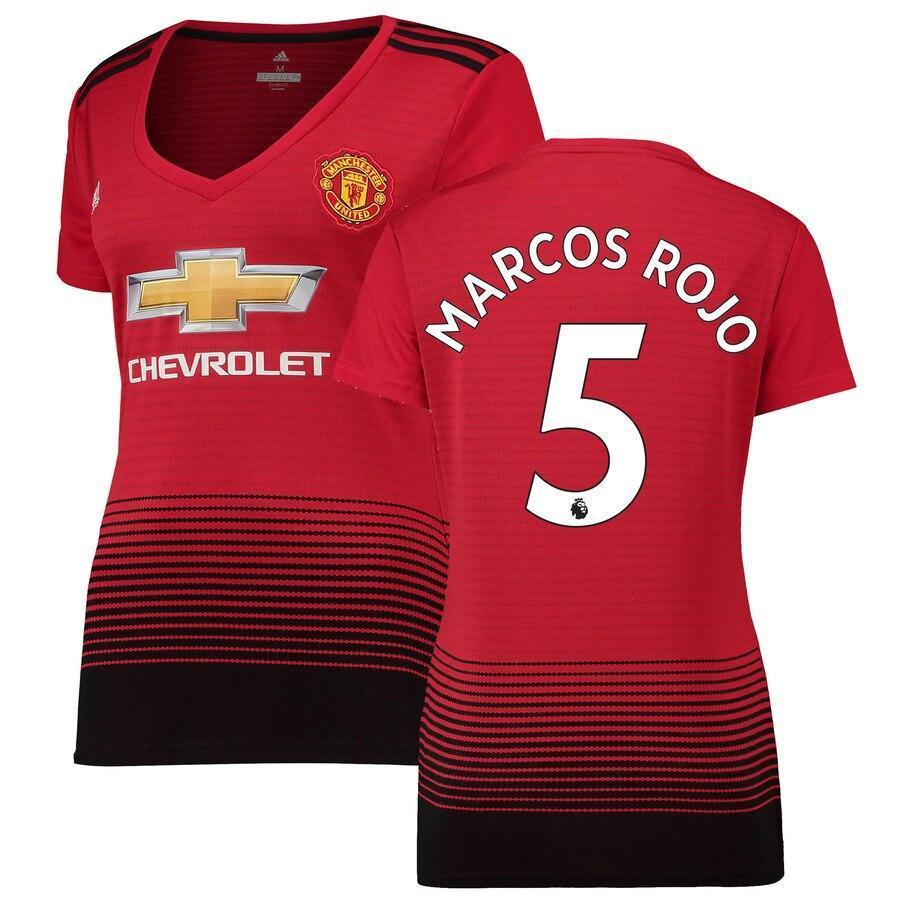 Marcos Rojo Manchester United adidas Women's 18/19 Home Replica Jersey – Red