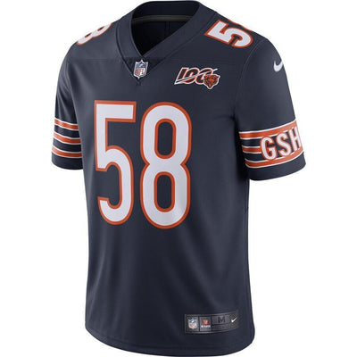 Roquan Smith 58 Chicago Bears Navy NFL 100th Season Limited Jersey
