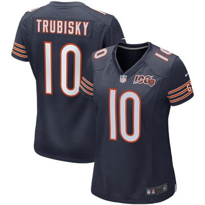 Mitchell Trubisky 10 Chicago Bears Women's 2019 100th Season Alternate Classic Game Jersey