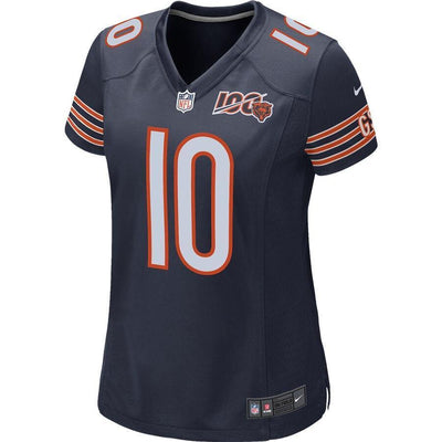Mitchell Trubisky 10 Chicago Bears Women's 2019 100th Season Alternate Classic Game Jersey
