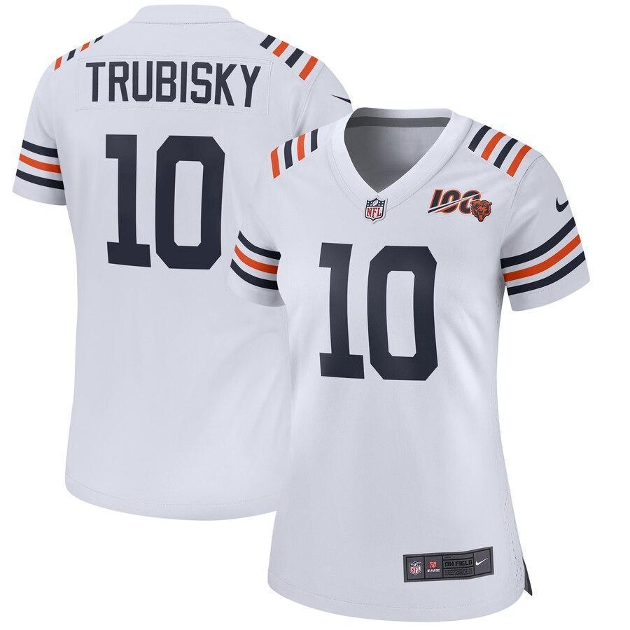 Mitchell Trubisky 10 Chicago Bears Women's 2019 100th Season Alternate Classic Game Jersey