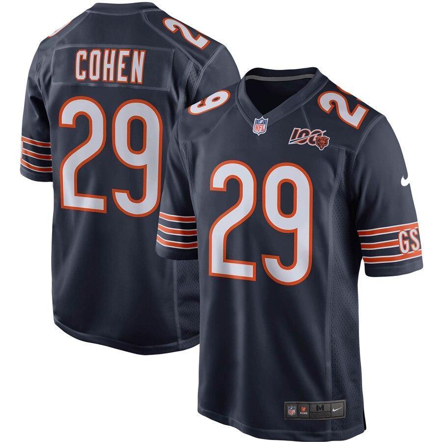 Tarik Cohen 29 Chicago Bears 100th Season Game Jersey