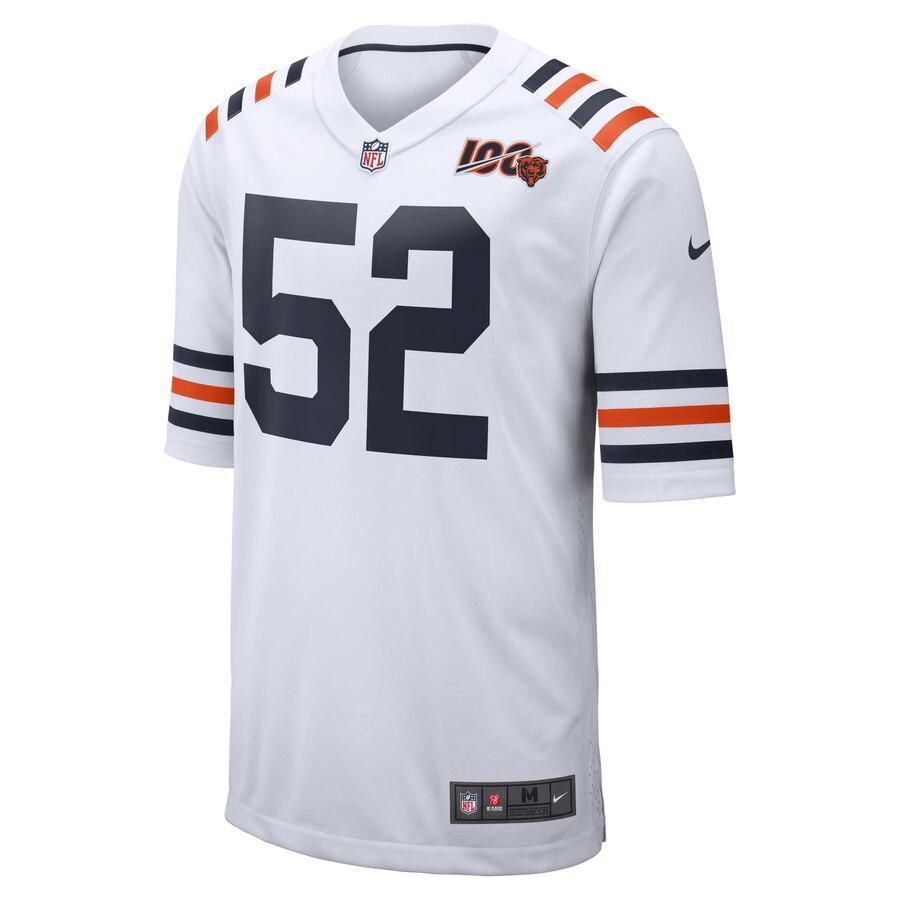 Khalil Mack 52 Chicago Bears White 2019 100th Season Alternate Classic Player Game Jersey