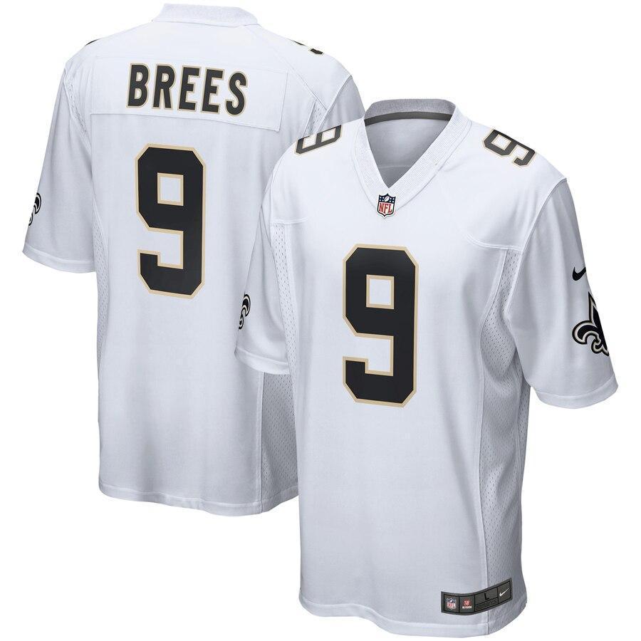 Drew Brees 9 New Orleans Saints White Event Game Jersey