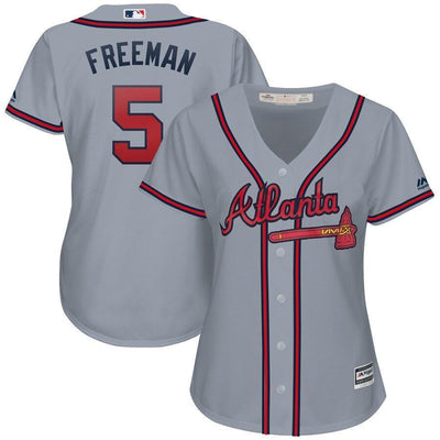 Freddie Freeman 5 Atlanta Braves Women's Alternate Cool Base Player Jersey – Cream