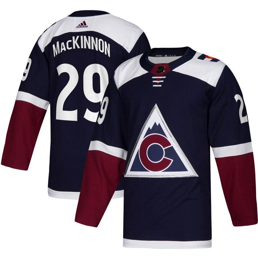 Nathan MacKinnon 29 Colorado Avalanche Alternate Authentic Player Jersey - Navy