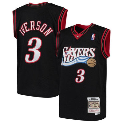 Allen Iverson Philadelphia 76ers Youth Hardwood Classics Swingman Throwback Jersey – Royal