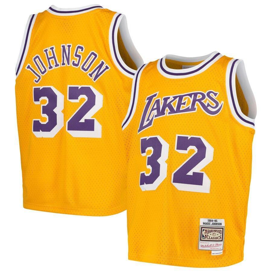 Magic Johnson Los Angeles Lakers Youth Swingman Throwback Jersey – Gold