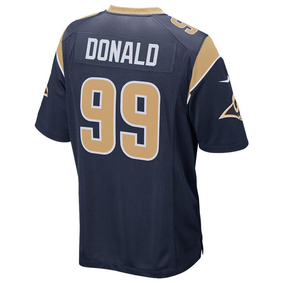 Aaron Donald 99 Los Angeles Rams Navy Super Bowl LIII Bound Game Jersey