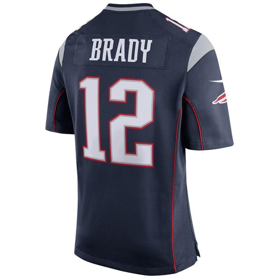 Tom Brady 12 New England Patriots Navy Super Bowl LIII Bound Game Jersey