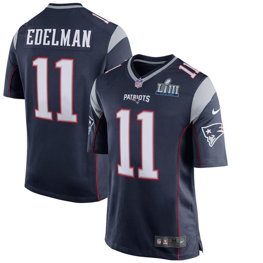 Julian Edelman 11 New England Patriots Navy Super Bowl LIII Bound Game Jersey