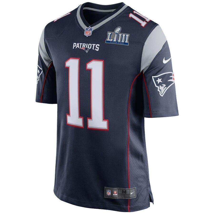 Julian Edelman 11 New England Patriots Navy Super Bowl LIII Bound Game Jersey