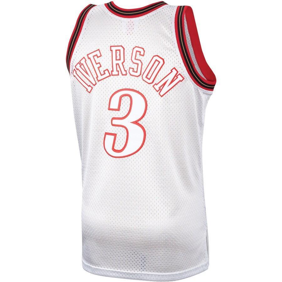 Allen Iverson Philadelphia 76ers Hardwood Classics Platinum Swingman Jersey