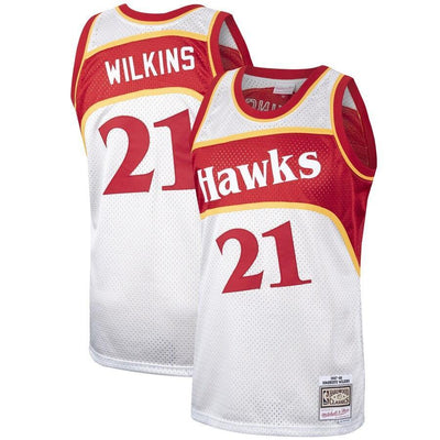 Dominique Wilkins Atlanta Hawks Hardwood Classics Platinum Swingman Jersey