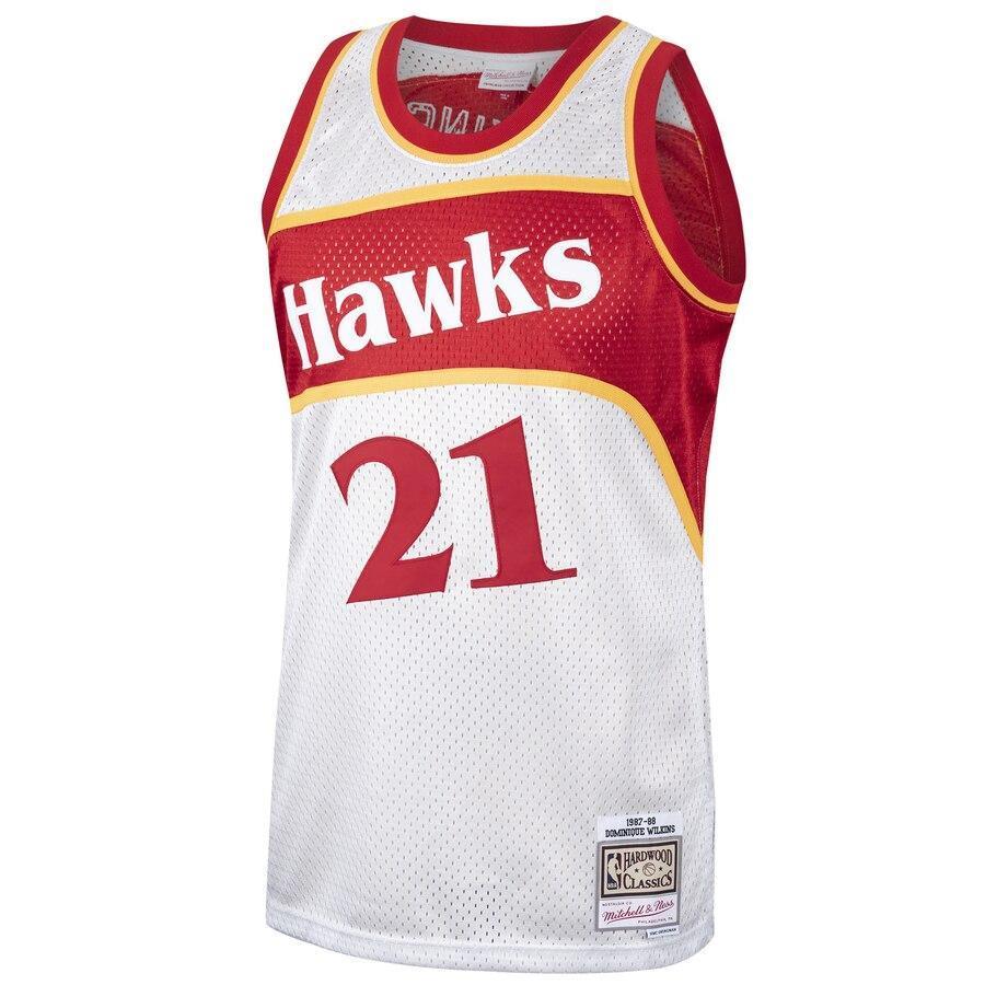Dominique Wilkins Atlanta Hawks Hardwood Classics Platinum Swingman Jersey