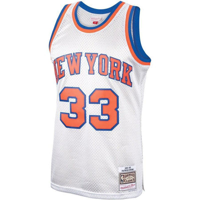 Patrick Ewing New York Knicks Hardwood Classics Platinum Swingman Jersey