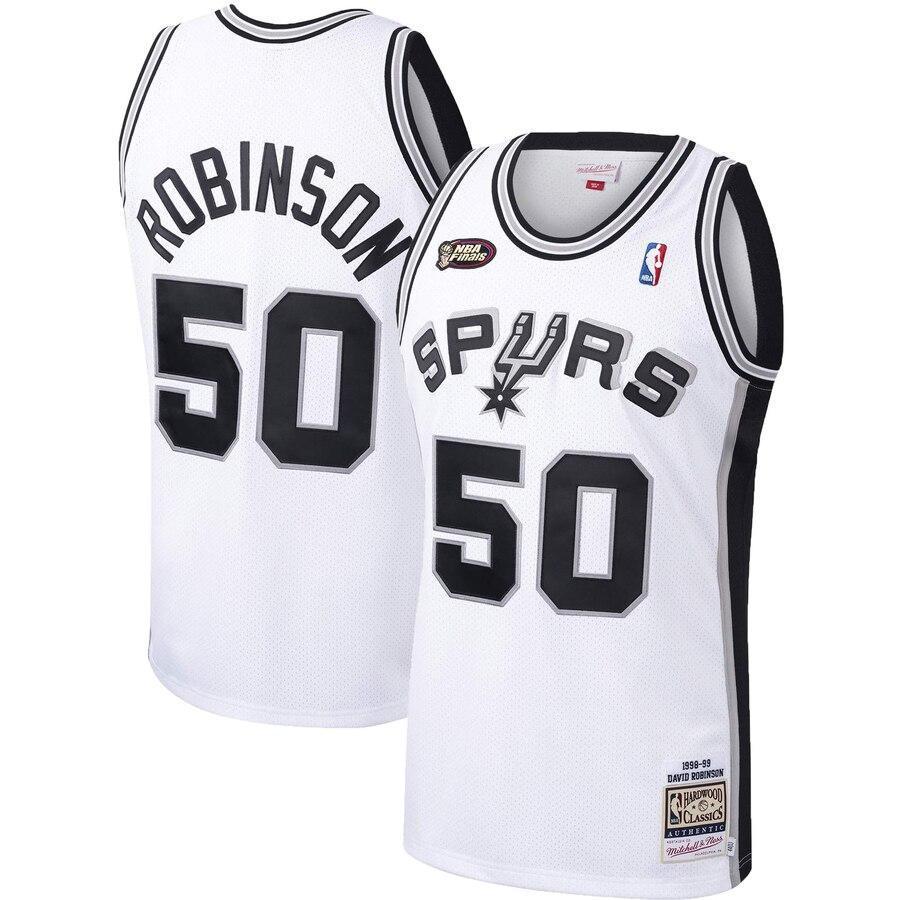 David Robinson San Antonio Spurs Hardwood Classics 1998-99 Authentic Jersey – White