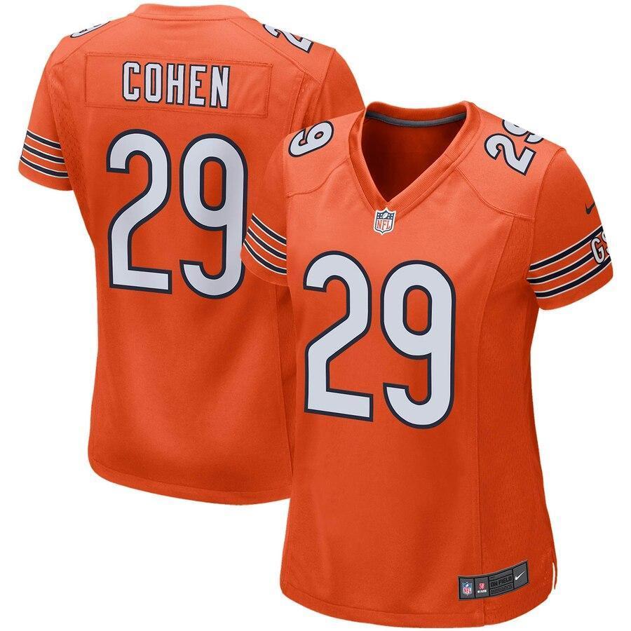 Tarik Cohen Chicago Bears Women's Orange Game Jersey