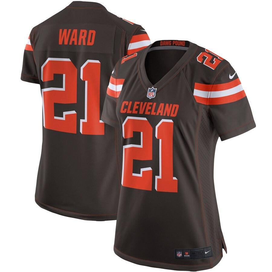Denzel Ward Cleveland Browns Women's Brown Game Jersey