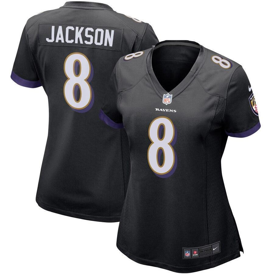 Lamar Jackson Baltimore Ravens Women's Purple Game Jersey