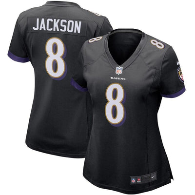 Lamar Jackson Baltimore Ravens Women's Purple Game Jersey