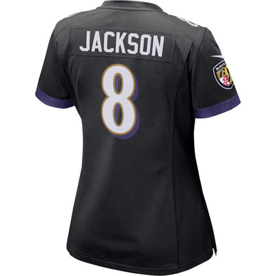 Lamar Jackson Baltimore Ravens Women's Purple Game Jersey