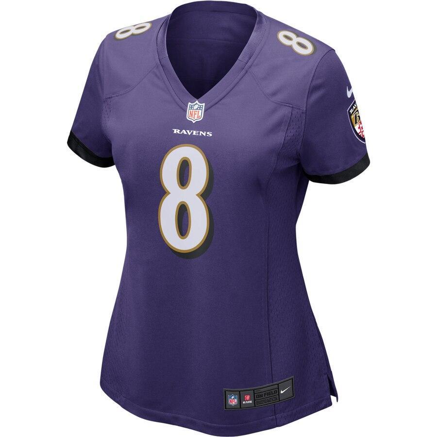 Lamar Jackson Baltimore Ravens Women's Purple Game Jersey