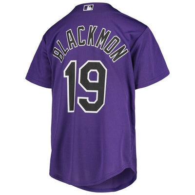 Charlie Blackmon 19 Colorado Rockies Youth Purple Alternate Official Cool Base Player Jersey