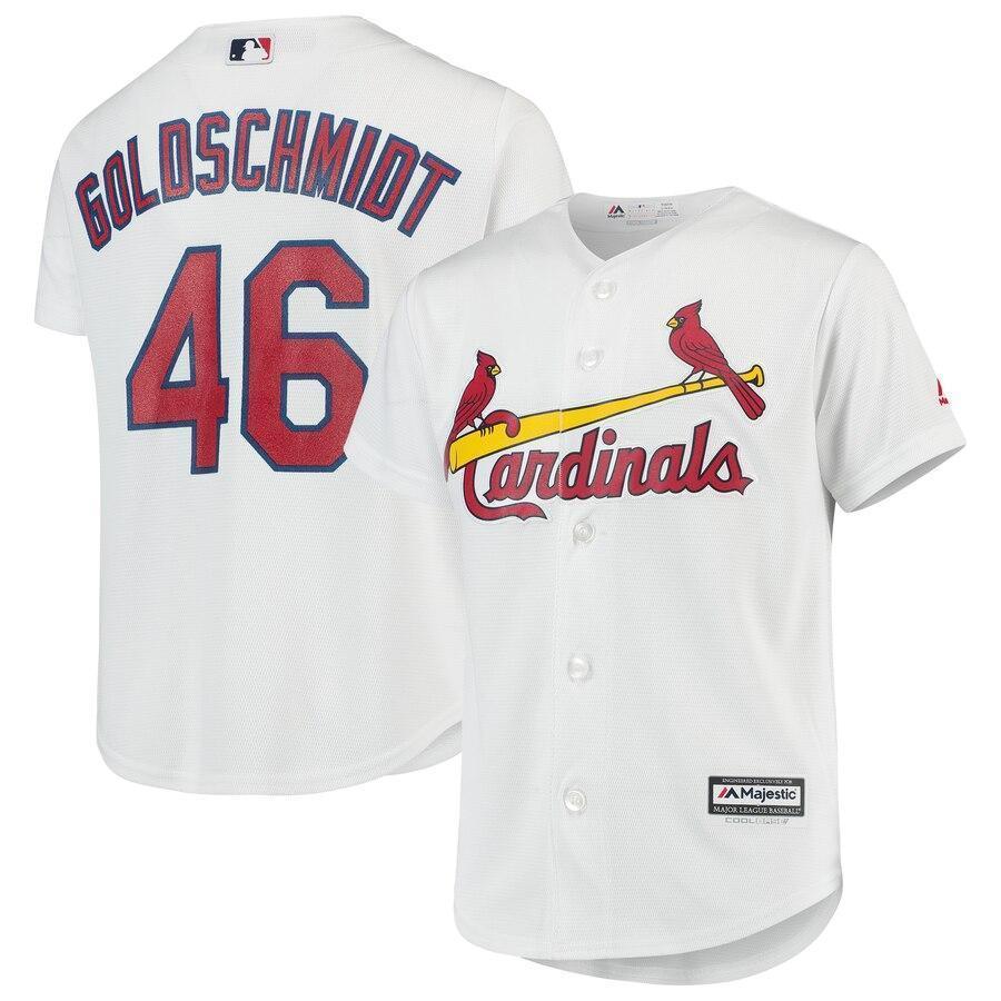 Paul Goldschmidt 46 St. Louis Cardinals Youth Home Official Cool Base Player Jersey - White
