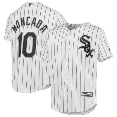 Yoan Moncada 10 Chicago White Sox Youth White/Black Home Official Cool Base Player Jersey