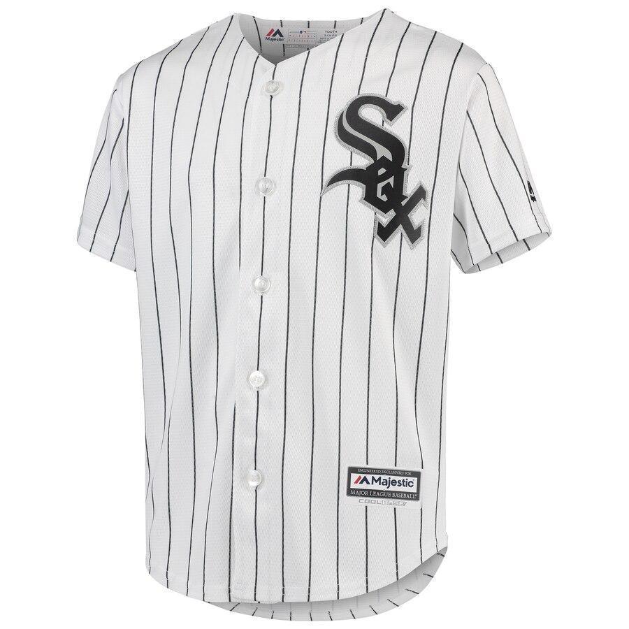Yoan Moncada 10 Chicago White Sox Youth White/Black Home Official Cool Base Player Jersey