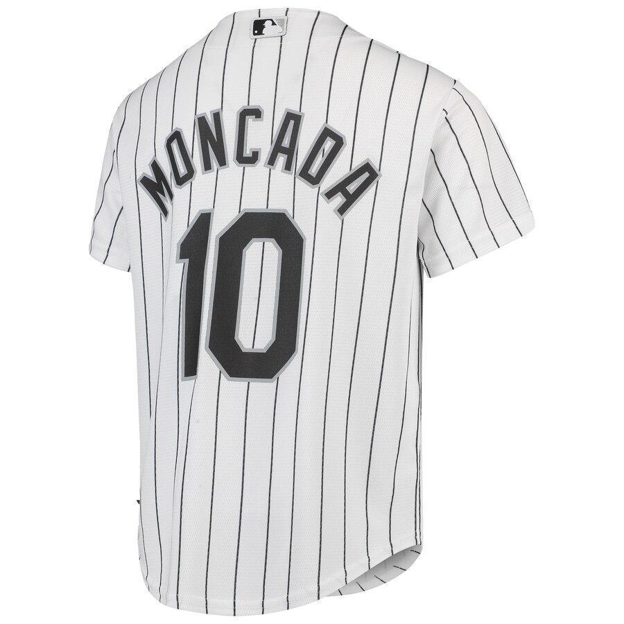 Yoan Moncada 10 Chicago White Sox Youth White/Black Home Official Cool Base Player Jersey