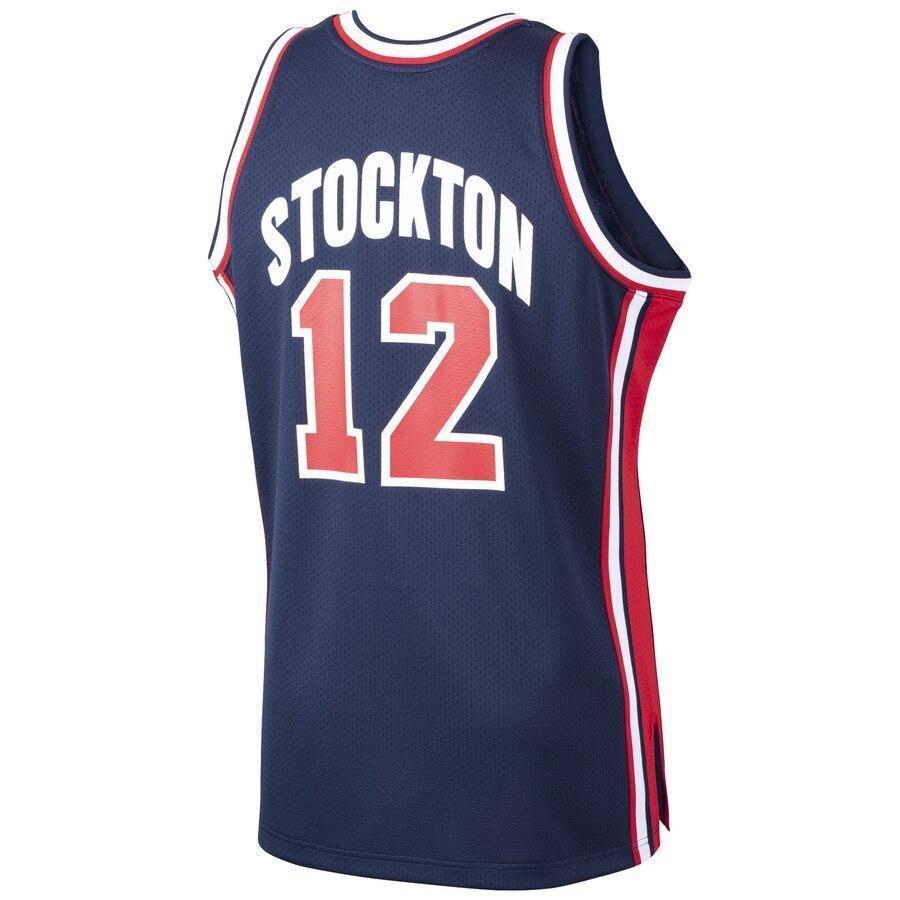 John Stockton USA Basketball Home 1992 Dream Team Authentic Jersey - Navy