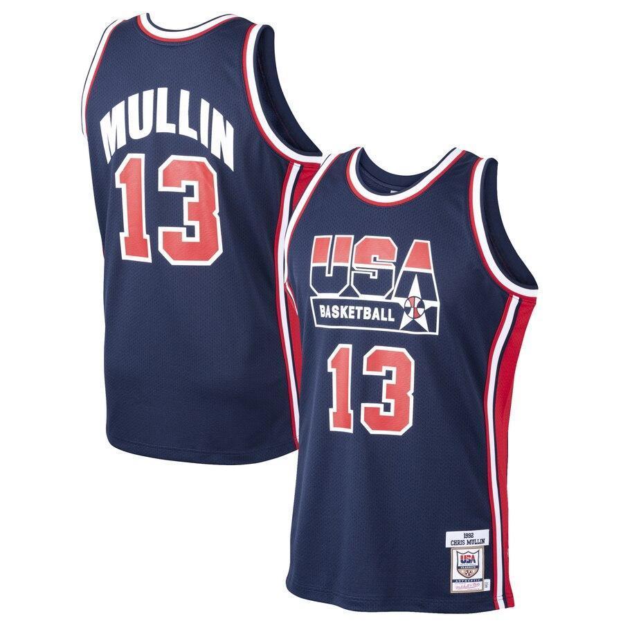 Chris Mullin USA Basketball Home 1992 Dream Team Authentic Jersey - Navy