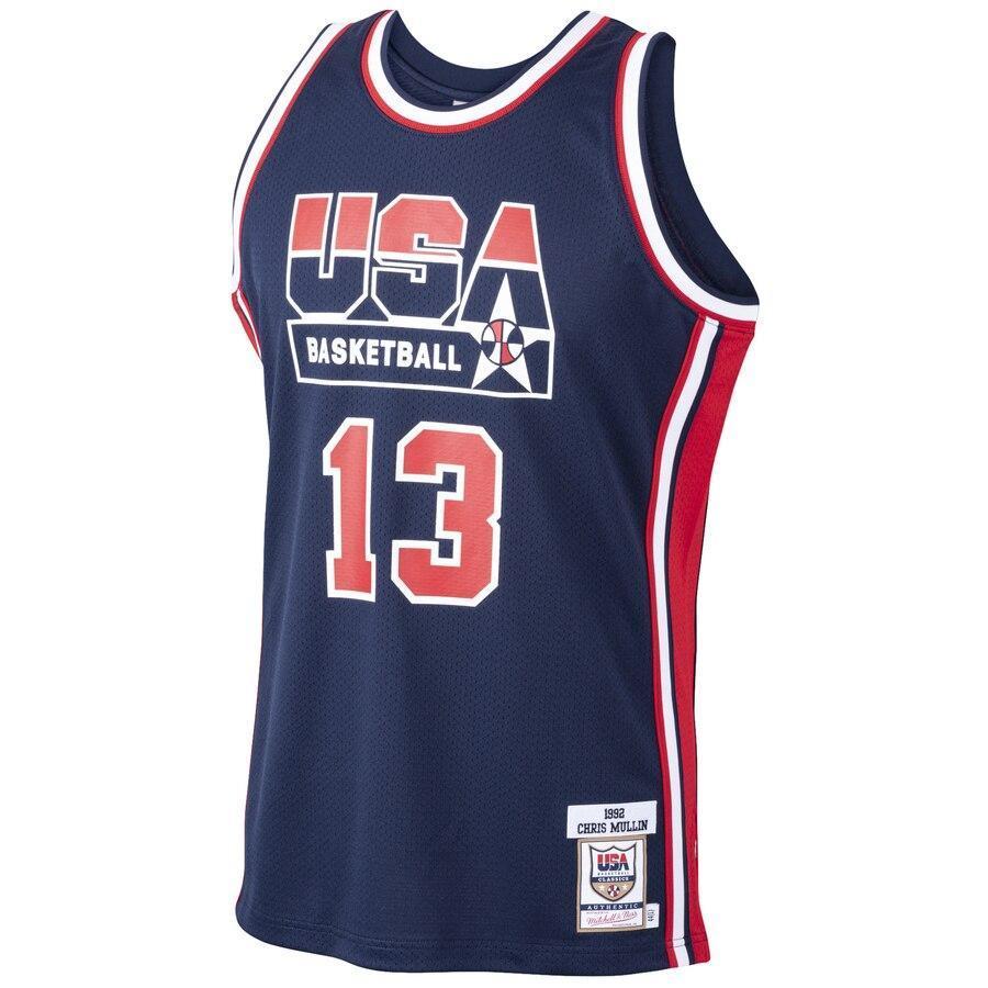 Chris Mullin USA Basketball Home 1992 Dream Team Authentic Jersey - Navy