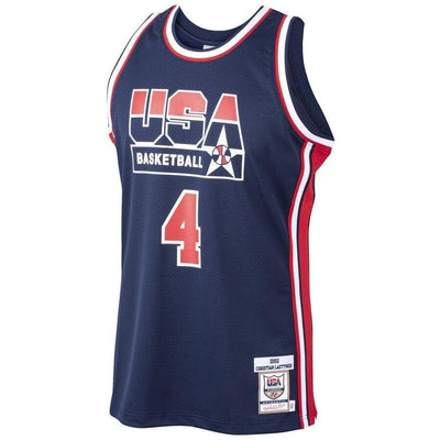 Christian Laettner USA Basketball Home 1992 Dream Team Authentic Jersey - Navy