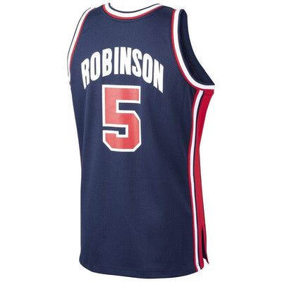 David Robinson USA Ness Home 1992 Dream Team Authentic Jersey - Navy