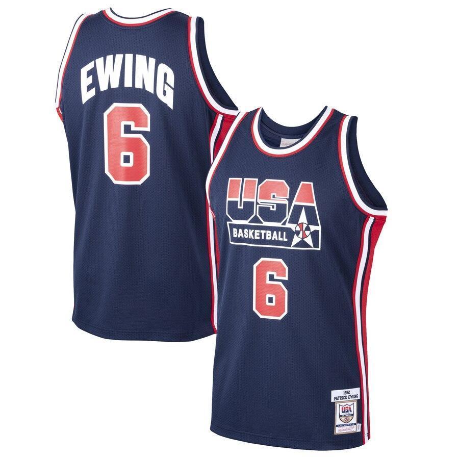 Patrick Ewing USA Basketball Home 1992 Dream Team Authentic Jersey - Navy