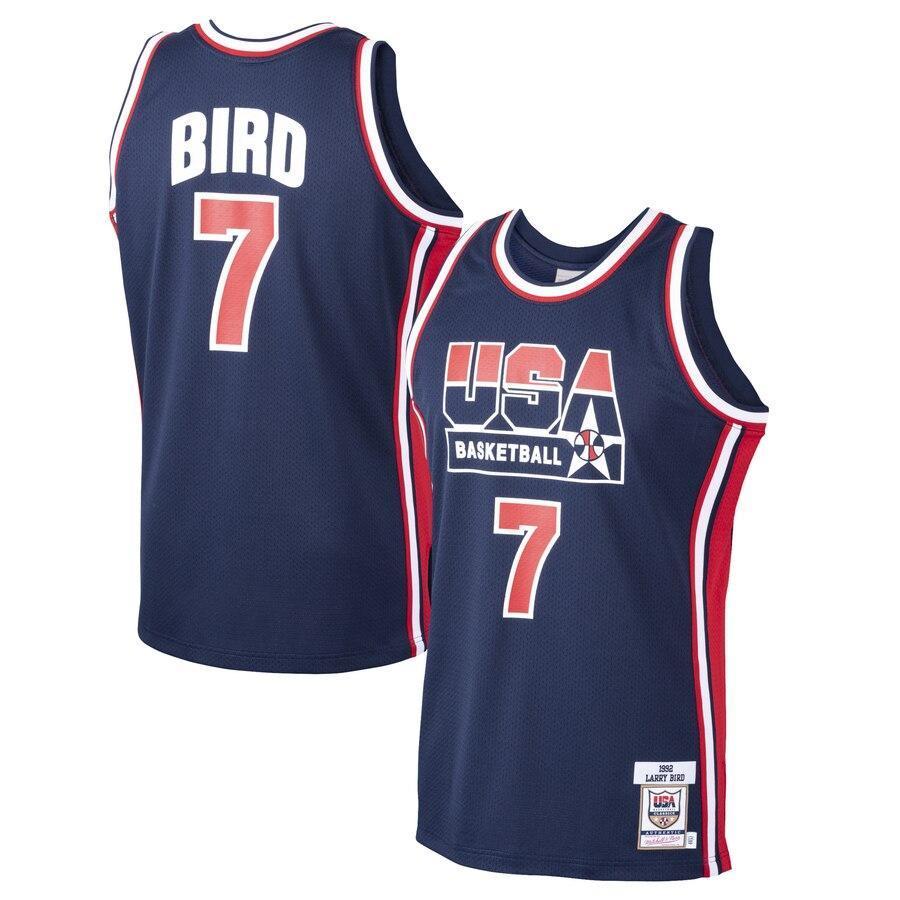 Larry Bird USA Basketball Home 1992 Dream Team Authentic Jersey - Navy